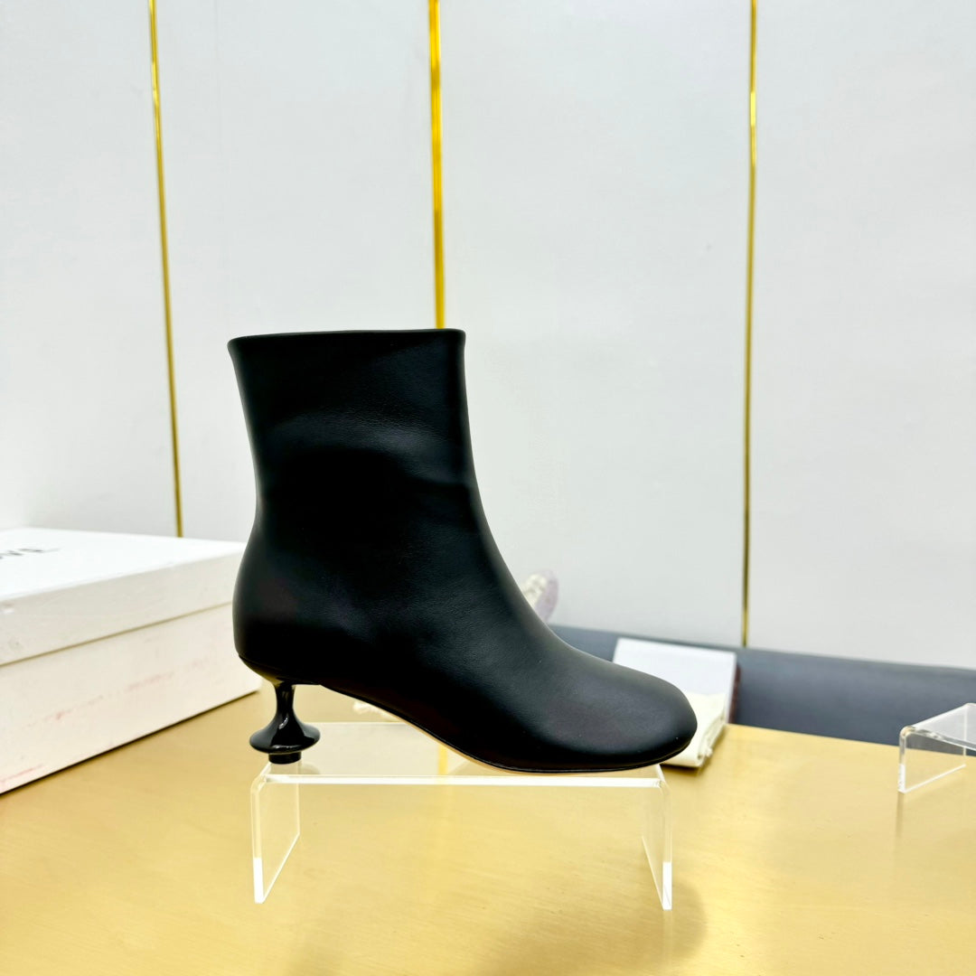 LW TOY ANKLE BOOTIE BLACK NAPPA LAMBSKIN