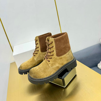 LW SIERRA COMBAT BOOT GOLD SUEDE