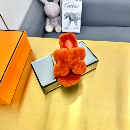 0RAN SHEARLING SANDALS SALAMANDER ORANGE