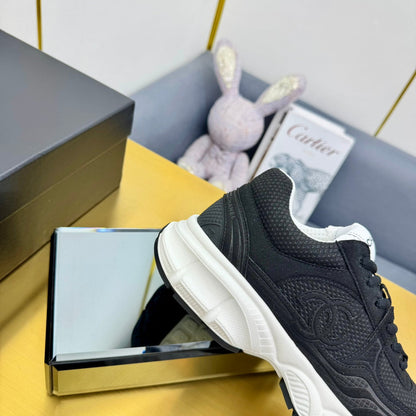 DAD SNEAKER IN BLACK SUEDE AND BREATHABLE MESH