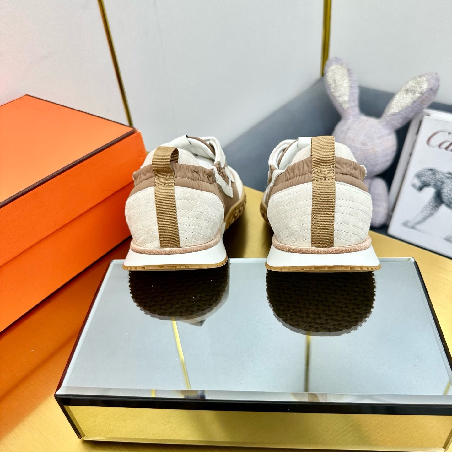 JET SNEAKER IN KHAKI MIX MEDIUM BROWN SUEDE