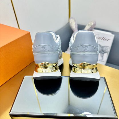 NEO RUN AWAY SNEAKER IN SHARK GRAY CALFSKIN