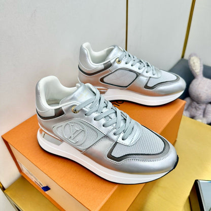 NEO RUN AWAY SNEAKER IN SILVER CALFSKIN