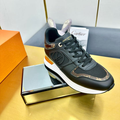 NEO RUN AWAY SNEAKER IN BLACK CALFSKIN