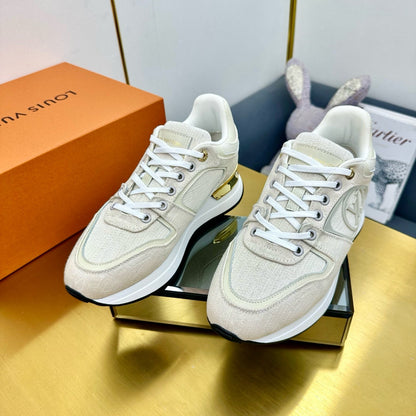 NEO RUN AWAY SNEAKER IN PASTEL GRAY FABRIC