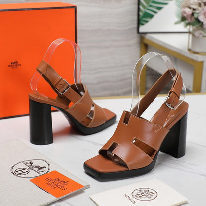 ERIS 95 SANDAL CARAMEL CALFSKIN