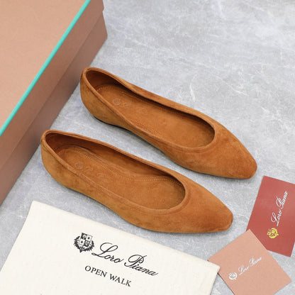 CLASSIC BALLET SHOES IN BRONZE BROWN SUEDUE