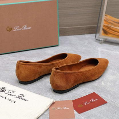CLASSIC BALLET SHOES IN BRONZE BROWN SUEDUE