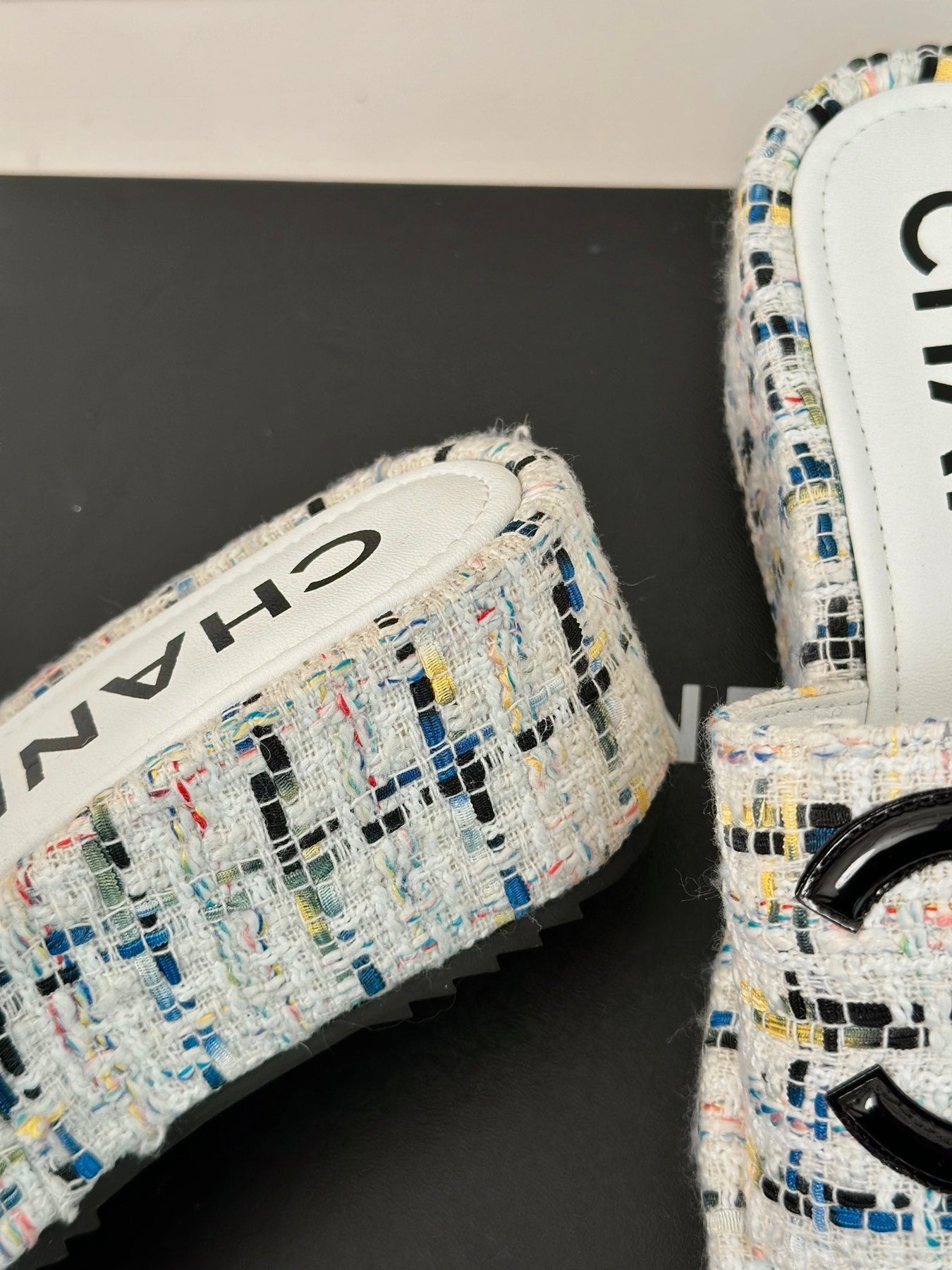 CLASSIC SLIPPERS THICK SOLE IN MULTICOLOR TWEED