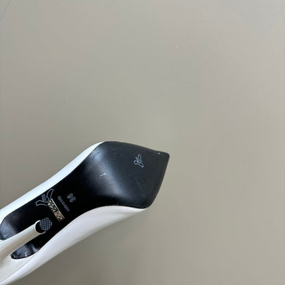 GG 105 HIGH HEEL PUMP WHITE LAMBSKIN