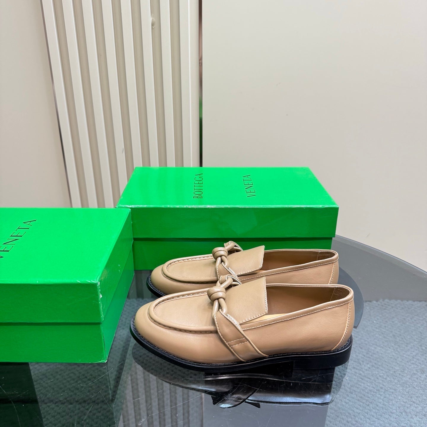 ASTAIRE LOAFER IN LIGHT BROWN CALFSKIN