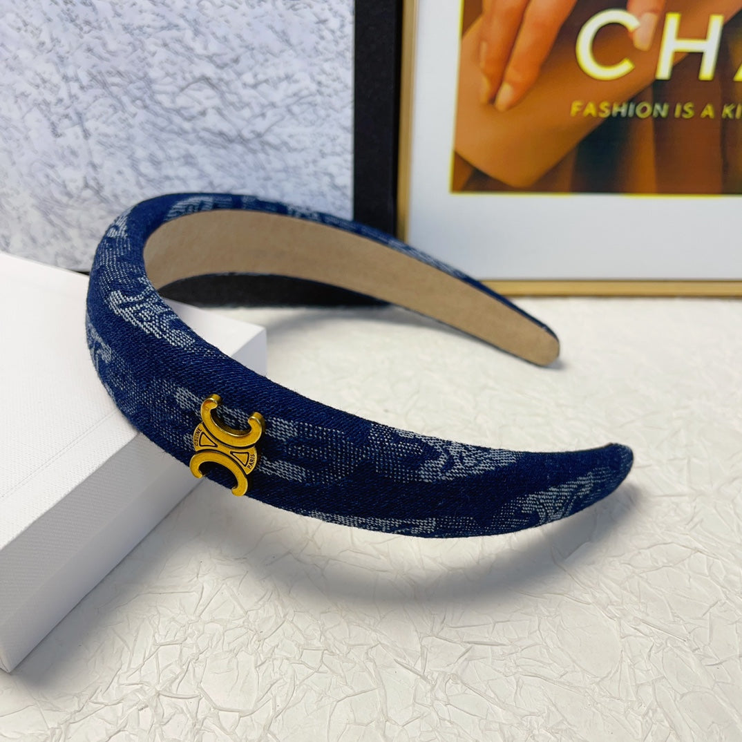 BLUE DENIM FABRIC HAIRBAND 151387