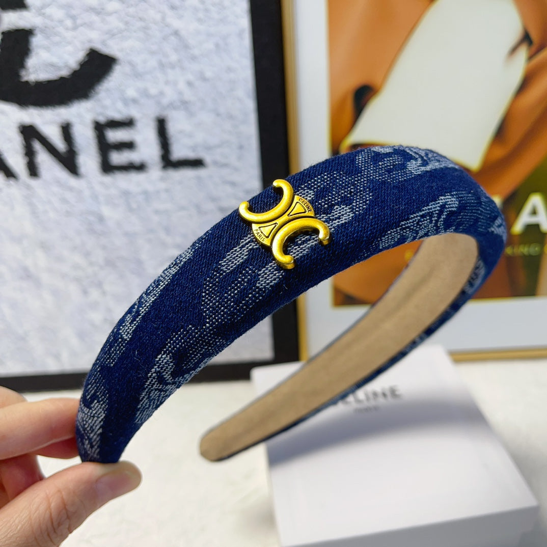 BLUE DENIM FABRIC HAIRBAND 151387