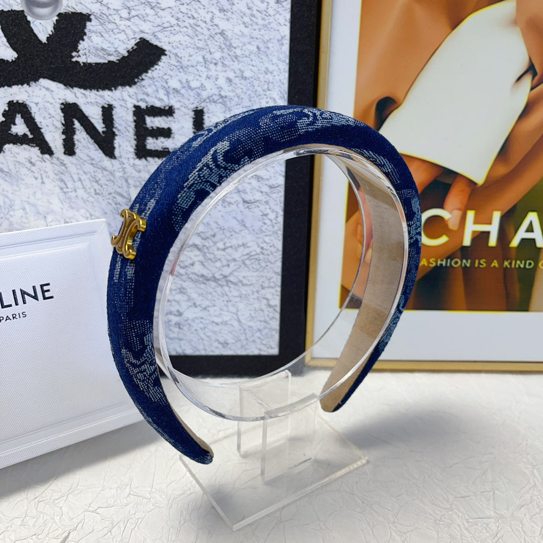 BLUE DENIM FABRIC HAIRBAND 151387