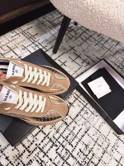 CLASSIC SNEAKERS IN PERU BROWN SHEEPSKIN AND SUEDE