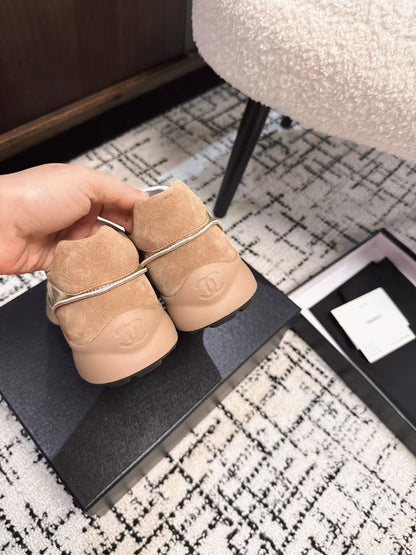 CLASSIC SNEAKERS IN PERU BROWN SHEEPSKIN AND SUEDE