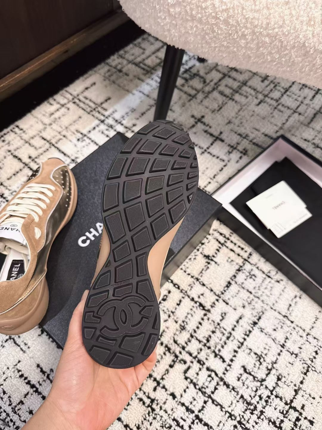 CLASSIC SNEAKERS IN PERU BROWN SHEEPSKIN AND SUEDE