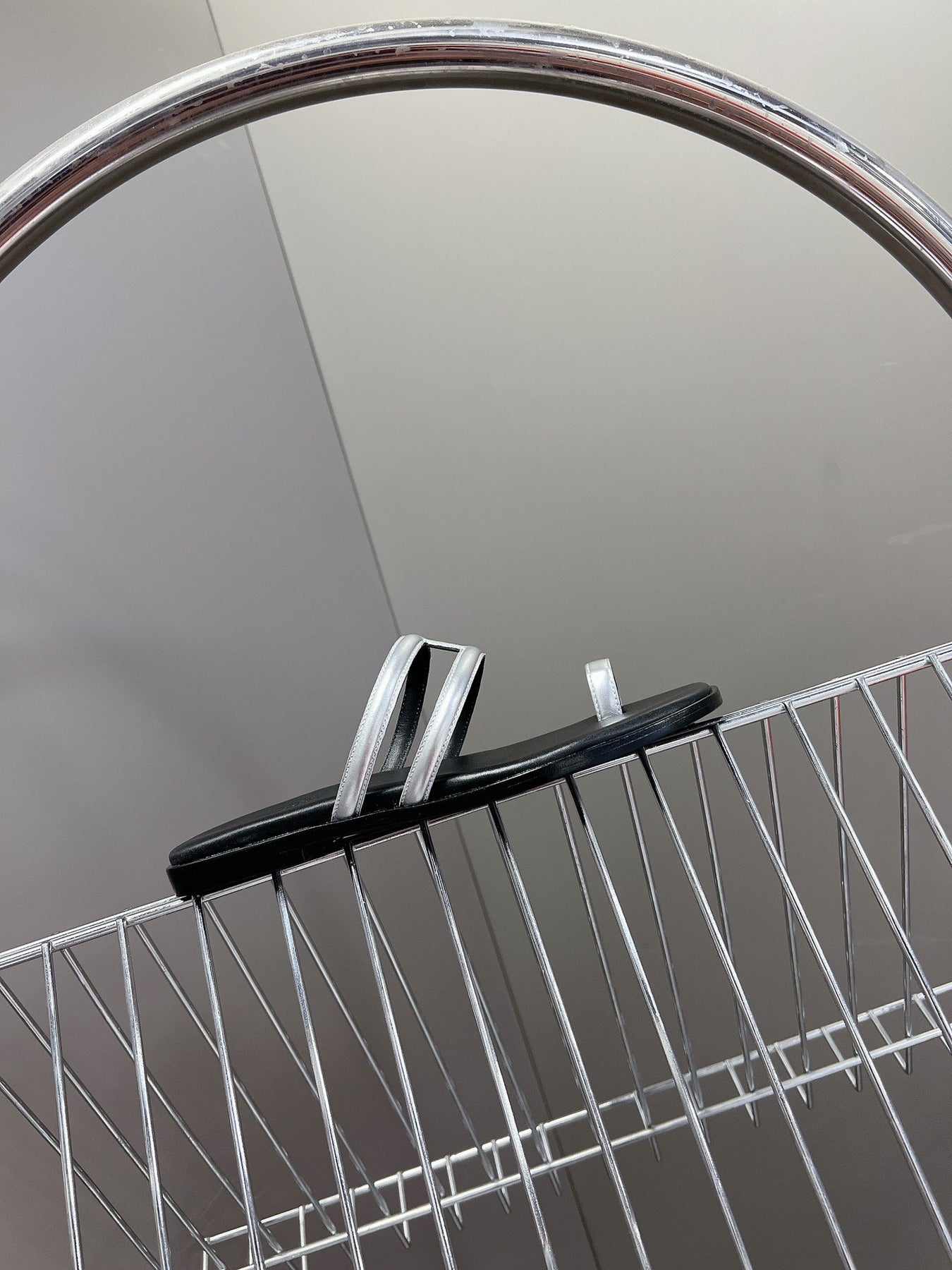 Georgia Sandals Silver Black Calfskin