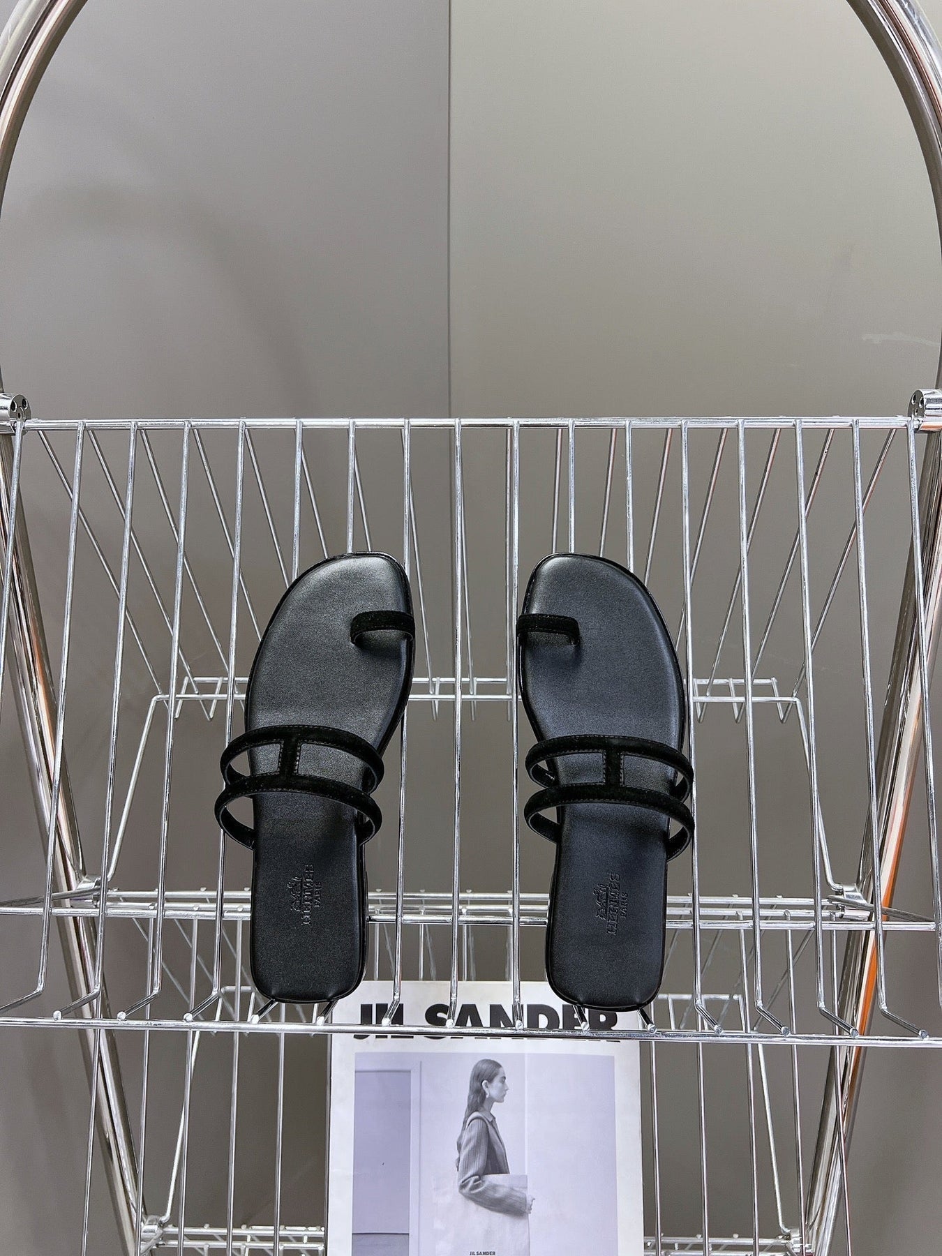 Georgia Sandals Black Suede Black Calfskin