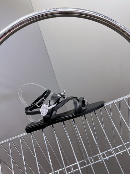 JUNE SANDAL BLACK CALFSKIN