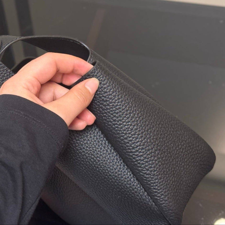 MINI HANDBAG 18 IN BLACK SHINY CALFSKIN