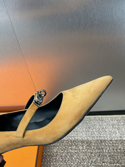 KIARA 40 MM PUMP IN BRONZE BROWN SUEDE