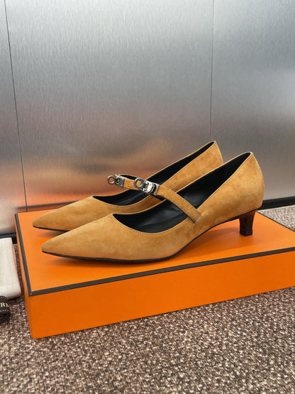 KIARA 40 MM PUMP IN BRONZE BROWN SUEDE