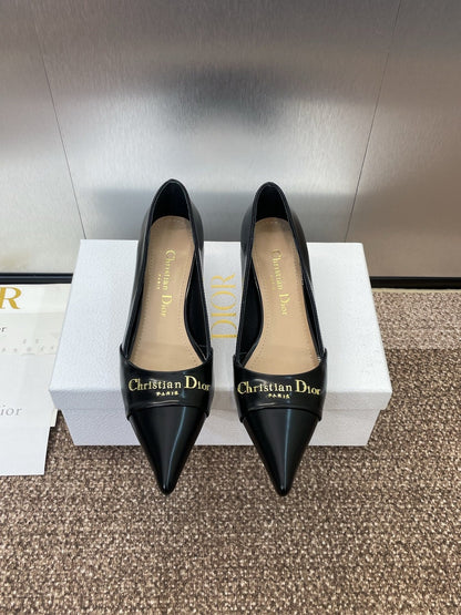 MY DD 25S HIGH HEEL 55MM IN BLACK LAMBSKIN GOLD LOGO