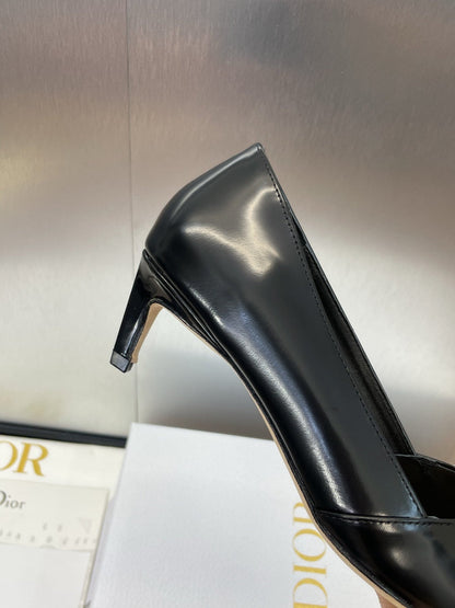 MY DD 25S HIGH HEEL 55MM IN BLACK LAMBSKIN GOLD LOGO