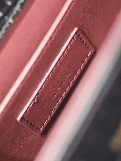 CASSANDRA TOP HANDLE BAG 24 IN BLACK CROCODILE-EMBOSSED GLOSSY CALFSKIN