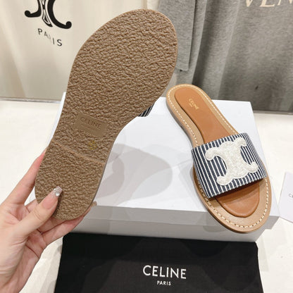 LYMPIA MULE IN TRIOMPHE JACQUARD WOOLLEN FABRIC White Black Caro