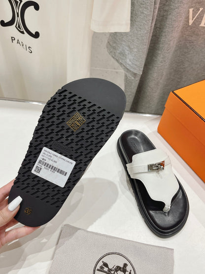 EMPIRE SANDAL BLACK MIX WHITE CALFSKIN