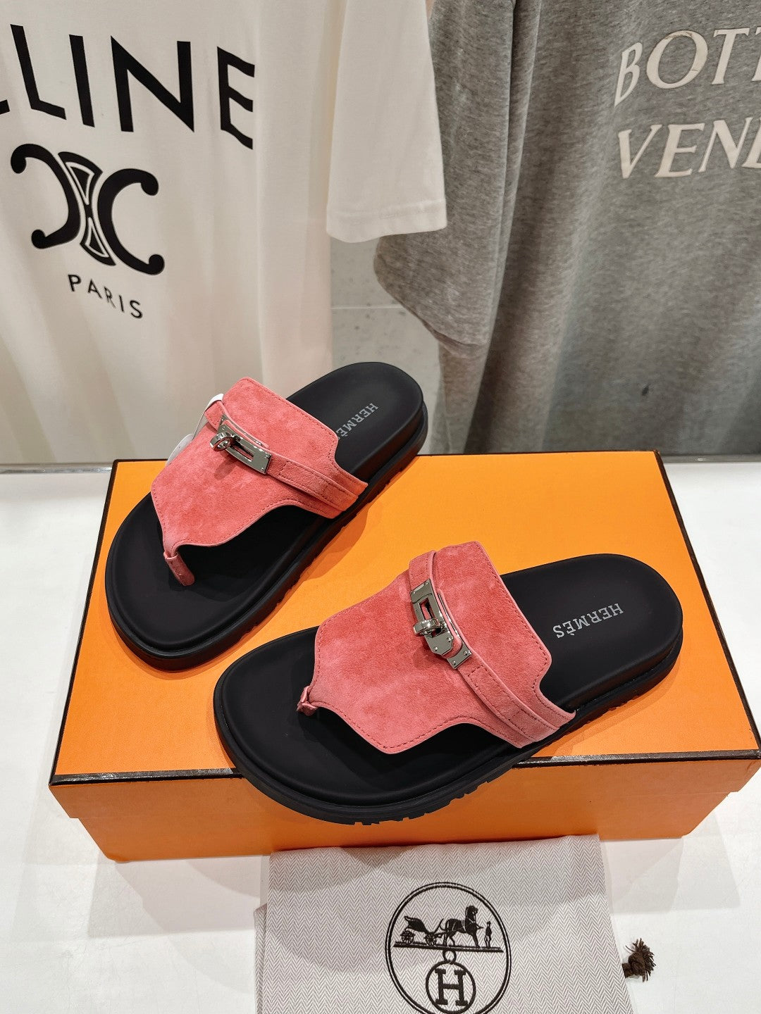 EMPIRE SANDAL BLACK MIX PINK SUEDE