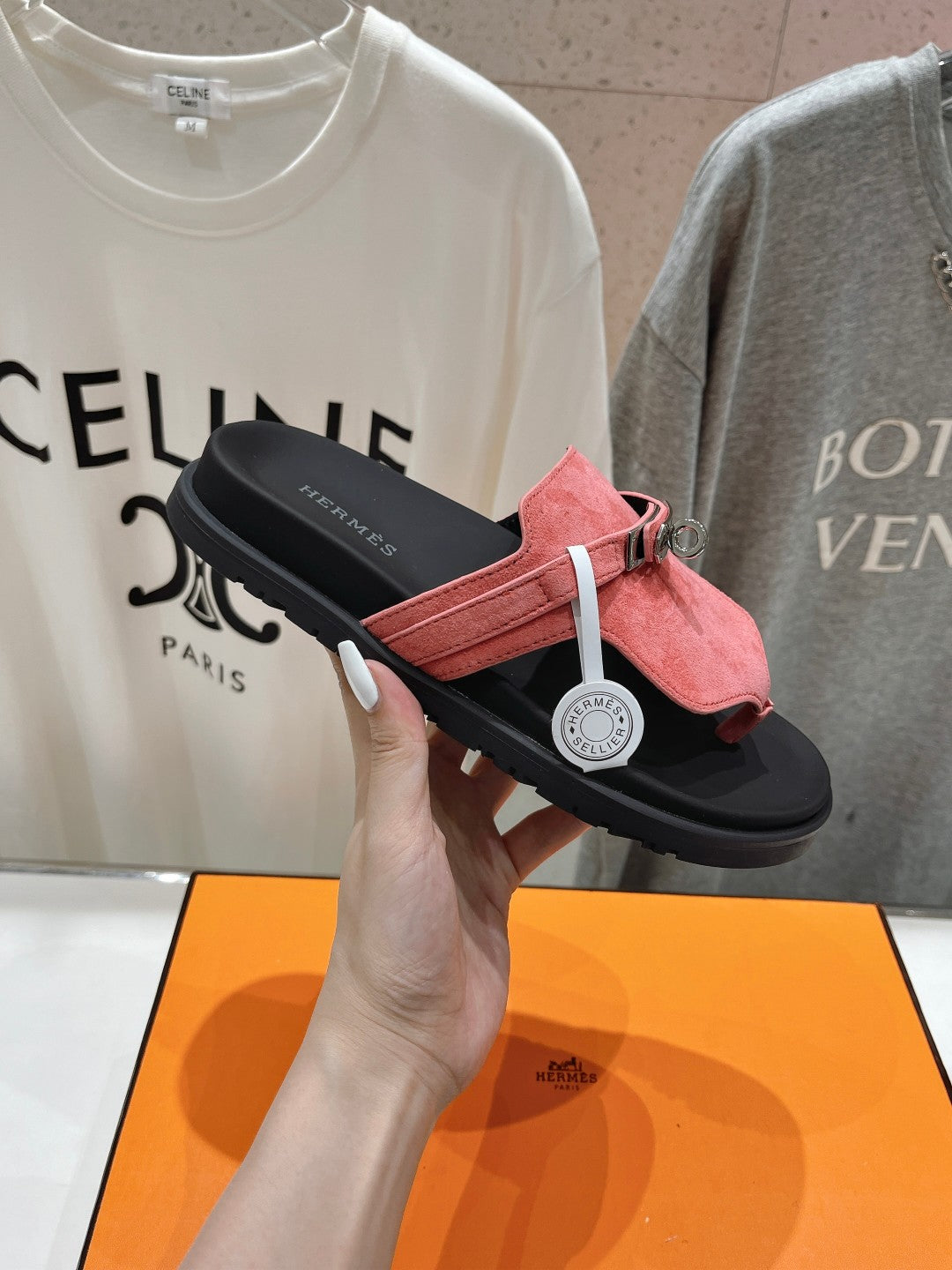 EMPIRE SANDAL BLACK MIX PINK SUEDE