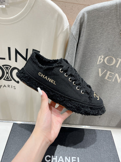 CC SNEAKER BLACK DENIM FABRIC