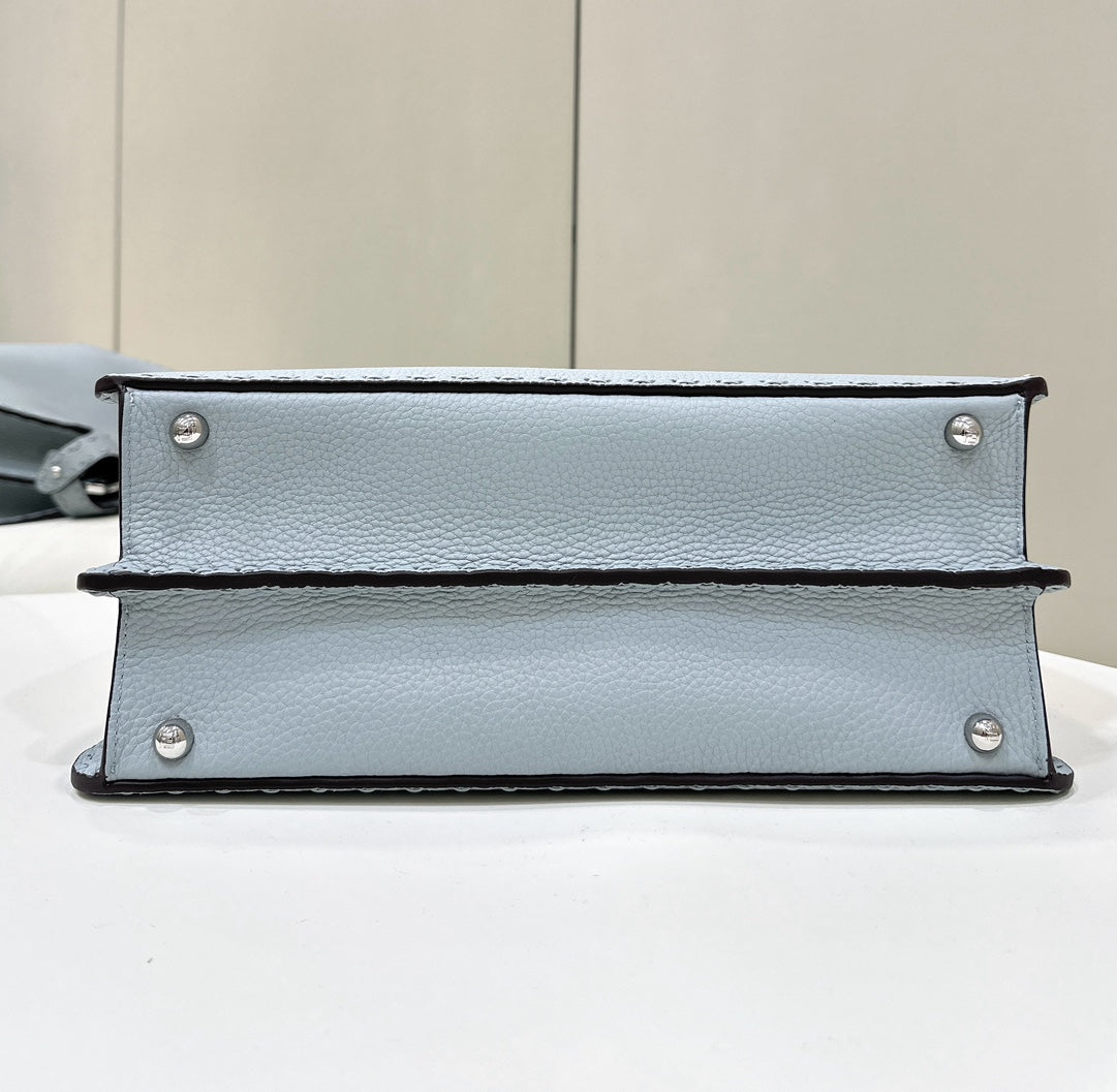 PEEKABOO ISEEU 33 IN BABY BLUE GRAINED CALFSKIN SILVER HARDWARE