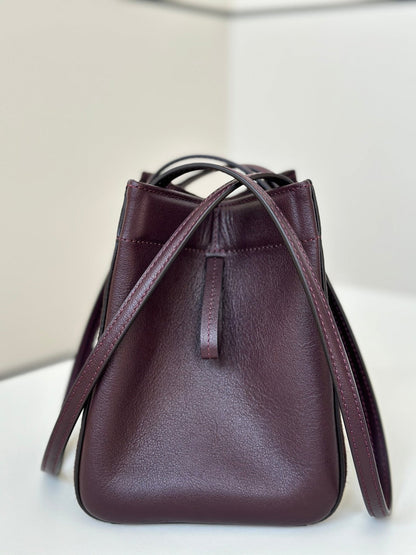 ORIGAMI MINI 19 IN WINE RED LAMBSKIN AND SUEDE