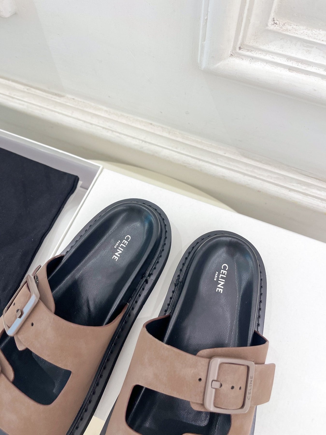 DAD SANDAL MULE IN MEIDUM BROWN SUEDE