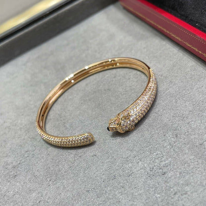 PANTHERE FULL DIAMOND OPEN BRACELET