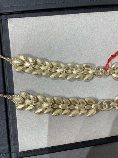 DOUBLE C SMALL FRAGRANT WHEAT EAR GOLD DIAMOND NECKLACE