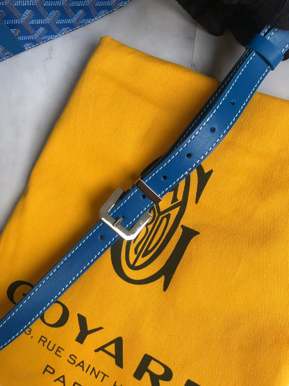 BELVEDERE MM BAG 28CM SKY BLUE CANVAS