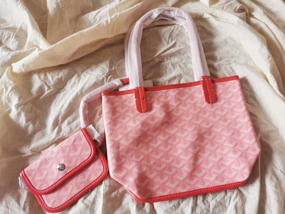 MINI HOBO BOHEME 38CM PINK CANVAS