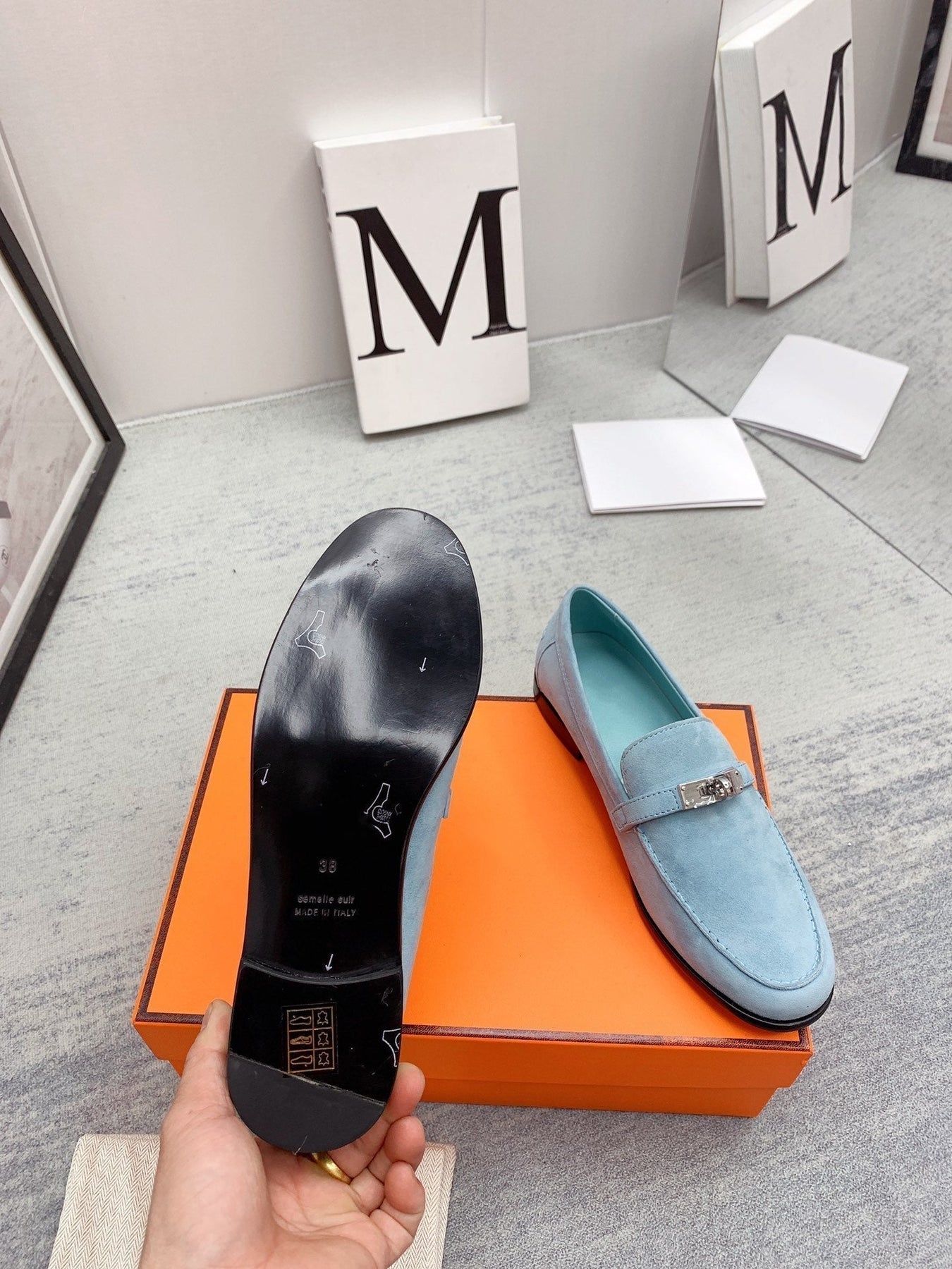 Destin Loafer Suede Light Blue