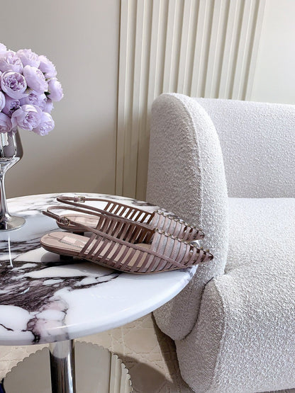 Mesh Slingback Ballerina Rose Cannelle