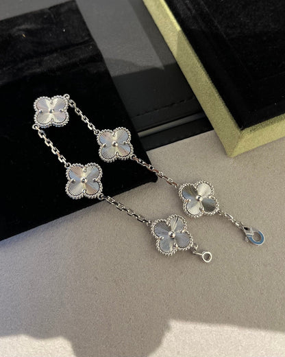 CLOVER SILVER 5 MOTIFS BRACELET